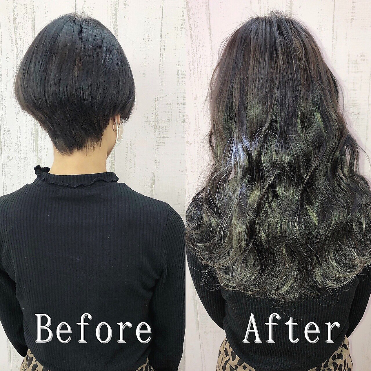 グレーブラック#シールエクステ#アッシュブラック#美髪#神戸