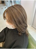 ハイライト_ミルクティーベージュ_ミディアム_89