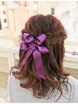 ヘアメイクアンドフォトスタジオ ベストシーン 有楽町 東京交通会館 ハーフアップ