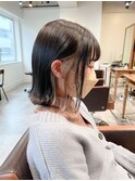 ☆インナーカラーベージュ地毛風グレージュボブ☆
