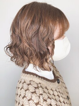 ジェイエルビー(JLB) 【JLB・yuko】切りっぱなしボブ+波ウェーブパーマ