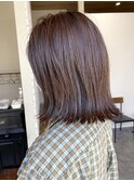 20代/30代/大人可愛い/外ハネ/ミディ/ナチュラル/ベージュカラー
