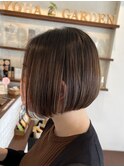 ◎前下がりボブ