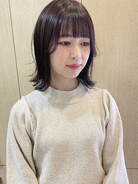 ラ ファブリック 草加(LA FABRIQUE) 切りっぱなし外ハネボブ　アッシュブラウン　草加