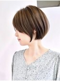上品な大人女性のためのショートボブ