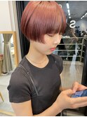ショートボブパーマ20代30代40代イヤリングカラー大人可愛い