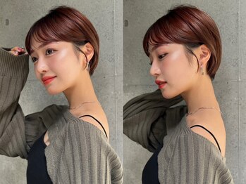 オーブ ヘアー ノエル 青森市青葉店(AUBE HAIR noelle)の写真/[#ショート＃ボブ＃青森市青葉］【小顔カット ￥4900】”垢抜ける”この秋マストな大人かわいい小顔カット