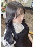 韓国風巻き髪 インナーカラー