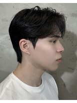 韓国シースルーセンターパートカルマパーマダウンパーマ