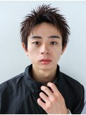 ビジネスヘアツーブロック刈り上げべリーショートアップバング