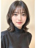 大人可愛い30代40代＊大人ショートボブナチュラルボブグレージュ