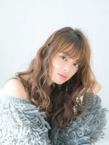 ウェーブミディアムメルティカラーxレイヤーカット韓国　銀座