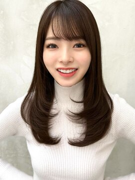 ミラリー トウキョウ(Mirareee Tokyo) 20代30代40代◎前髪パーマ韓国風巻きくすみベージュお団子ヘア