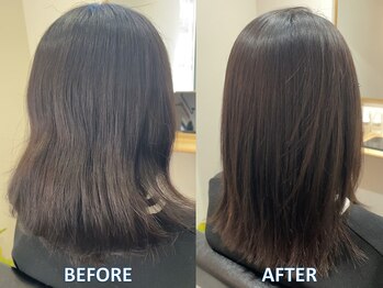 トナリ(tonari)の写真/“ダメージレス&自然”な仕上がりが人気の縮毛矯正◇クセや広がりを抑えて、朝のスタイリングも楽に◎