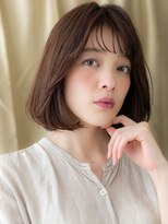 モッズヘア 上尾西口店(mod's hair) ミルクティーカラー小顔Aラインワンカールボブ315X上尾30代40代