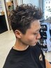 メンズカット+ポイントパーマ￥10000(横浜西口/スパイキーショート/フェード)