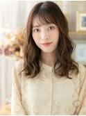 大人可愛いフェザーバング小顔ゆるふわミディh4川口