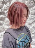 lynn【武蔵小杉】#ピンク#ブリーチ#ケアブリーチ#外はねボブ