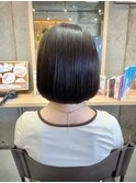 秋の大人上品◎ダークアッシュミニボブ艶髪×暗髪