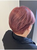 毛流れマッシュ×赤みベージュ