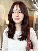 栄フェイスレイヤー透明感カラー小顔ロングスタイル