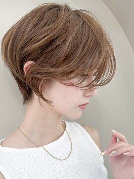 ミモザワークス(Mimosa Works) 大人ショートボブ丸みショートカットマッシュショート 前髪あり