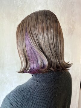 サクラ オモテサンドウ(SAKURA) インナーカラー/ブリーチありダブルカラー/フェイスフレーミング