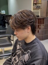 アトラクト バイ ラック 津田沼(Attract by LUCK)&nbsp;フェザーショート/ハイライト/メンズパーマ/メンズ/メンズカット