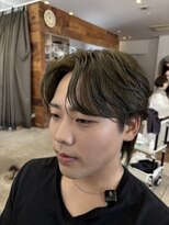 メンズカノエ 岡山店(Men's CANOE)&nbsp;オリーブカラー×韓国風センターパート