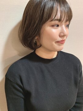 ジルバイジアン(JILL by GIEN) 伸ばしかけボブ 大人ボブ ショートボブ グレージュ 安田紗莉奈