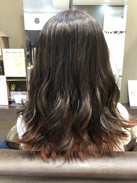 アフィニティー(AFINITY) カットカラーxインナーカラー《ブリーチ/堅田美容室/髪質改善》