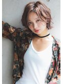 大人可愛い20代30代40代黒髪前下がりショートボブ丸みショート◎