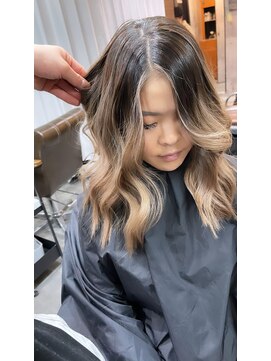 ラフ(LAFF) #黒髪#ボブルフ#ネビージュ#小顔#ワンレン