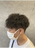 波巻きパーマ