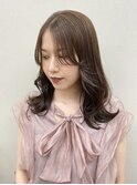 フェイスレイヤー 前髪長めセミディ