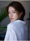 前髪なし外はねウルフボブ20代30代40代【AIN.表参道】川原大地