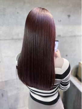 グランアージュ 池袋東口店(grandage) 髪質改善/ツヤ艶/大人可愛い/Aラインロング/カシスピンク/池袋