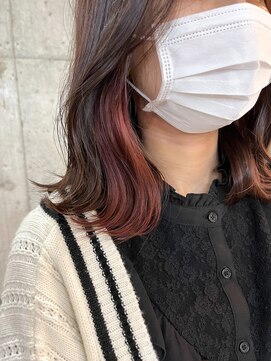 サクラ オモテサンドウ(SAKURA) インナーカラーコーラルピンク