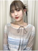 ホワイトグレージュ《@nzy.0_1》韓国ヘア大人可愛い10代20代30代