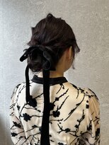 アース 三軒茶屋店(HAIR&MAKE EARTH) 三軒茶屋_レディース_アップスタイル_リボンアレンジ_パーティ