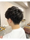 無造作マッシュパーマ