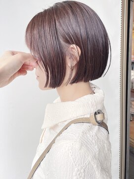 モリオフロムロンドン 原宿本店(morio from London) 【morio 原宿】ミニボブ ストレート チョコブラウン 耳かけ