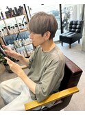 メンズマッシュ×カーキベージュ