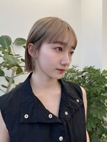 エニ 自由が丘(ENi)&nbsp;黒髪/グレーベージュ/レイヤーロング/前髪パーマ[自由が丘駅]