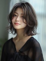 アルトリスト(Altruist Aging×HAIR&SPA)&nbsp;★ダークアッシュ大人ガーリーボブ着物ミディアムレイヤーカット