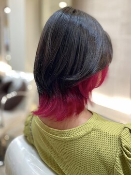 ザビー(THE B) 本八幡×インナーカラー×ケアブリーチ×レッド