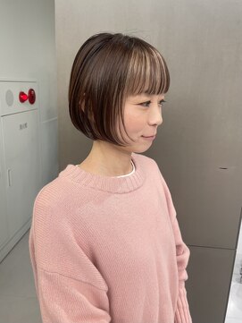 ローレンアオ(LOREN AO) 【LOREN AO】インナーカラー/ミニボブ/顔まわりデザイン