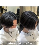 柔らかく自然な毛流れを叶えるメンズ曲がる縮毛矯正｜scintillerオリジナル弱酸性曲がる縮毛矯正