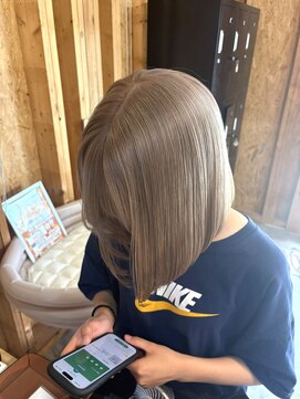 アフターニュース 新潟(afternews) ボブ/ミルクベージュ/ブリーチ/ダブルカラー/新潟