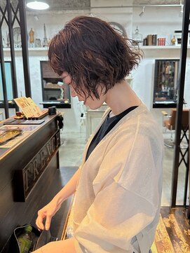 【 TSUJI 】レイヤー ボブ パーマ ミニボブ